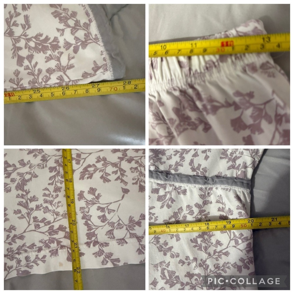 FLAWED Garnett hill floral print pajama set organic cotton size m Asian wrap - Picture 8 of 12